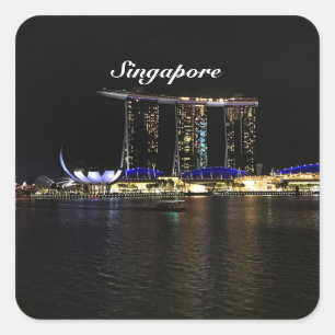 Adesivo Quadrado Singapura Marina Bay Sands #1 Stickers