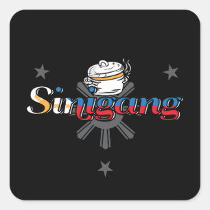 Adesivo Quadrado Sinigang Filipinas Comida filipina