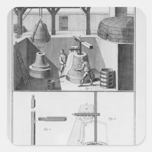 Adesivo Quadrado Sinos da carcaça, ilustração 'de Encyclopedia
