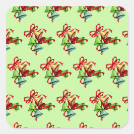 Adesivo Quadrado Sinos de Natais vintages Retroativos