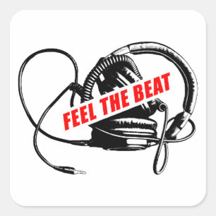 Adesivo Quadrado Sinta a música: Concept Graphic Impressão