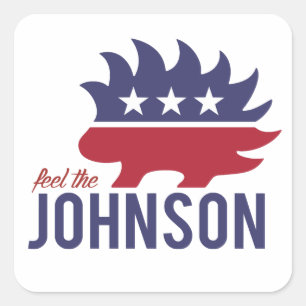 Adesivo Quadrado Sinta o Johnson - o porco- do libertário - -