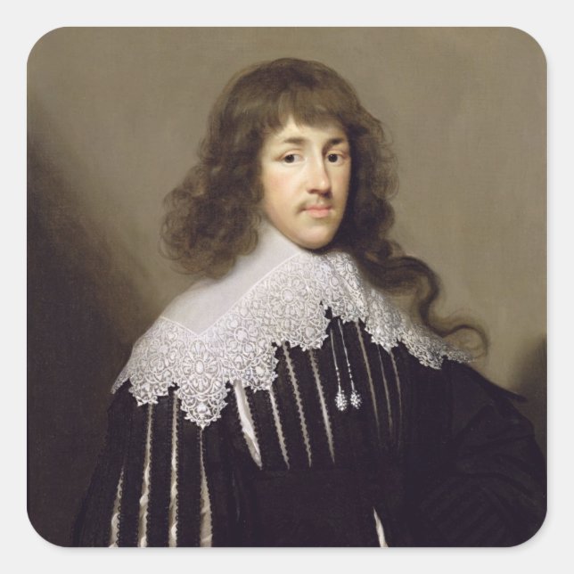 Adesivo Quadrado Sir Francis Godolphin, 1633 (óleo na canvas) (Frente)