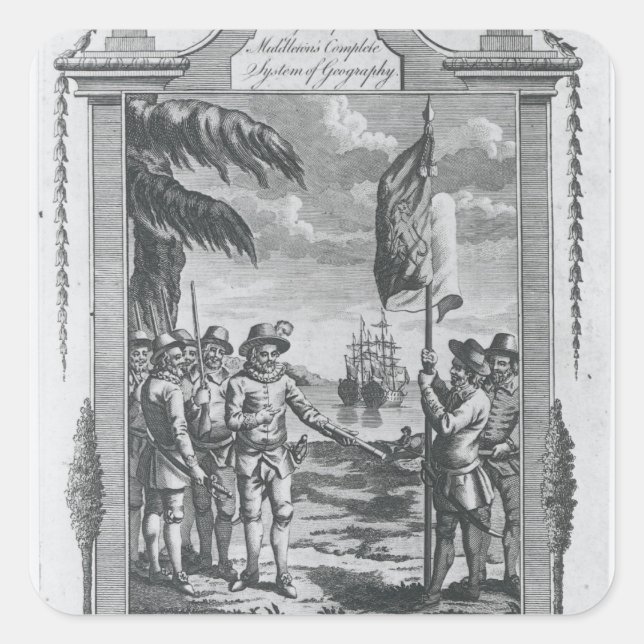 Adesivo Quadrado Sir Walter Raleigh (Frente)