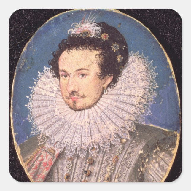 Adesivo Quadrado Sir Walter Raleigh (Frente)