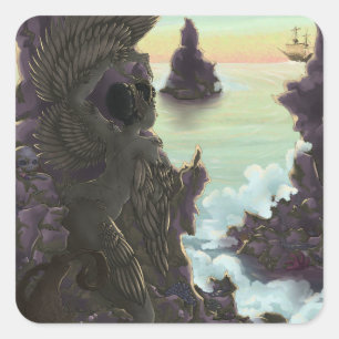 Adesivo Quadrado Siren Stones