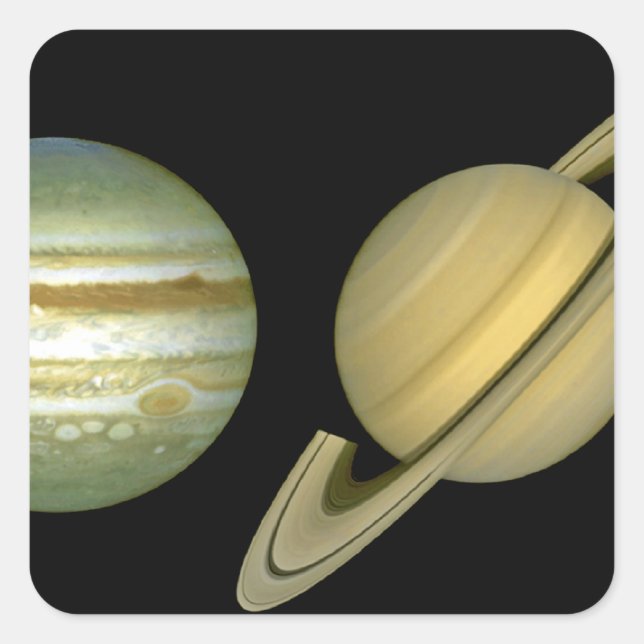 Adesivo Quadrado Sistema Solar ~ Vista Longa (Frente)