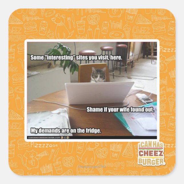 Adesivo Quadrado Sítios interessantes (Frente)