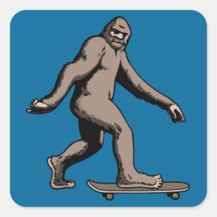 Adesivo Quadrado Skate Squatch