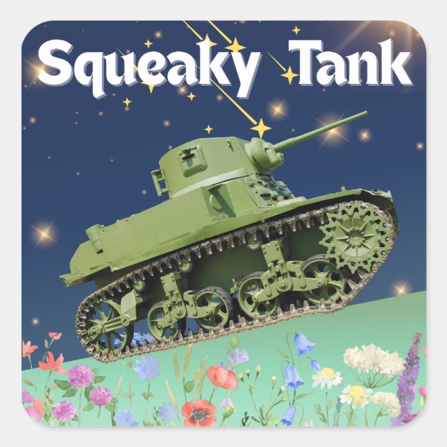 Adesivo Quadrado Skeaky Tank (Frente)