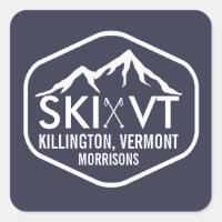 Ski Vermont Killington Stowe Stratton Rustic Blue