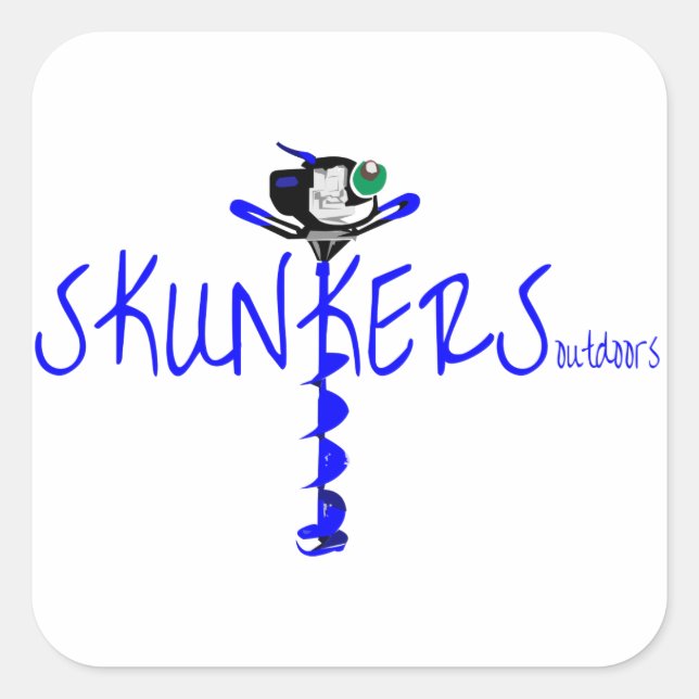 Adesivo Quadrado Skunkers Auger Sticker (Frente)