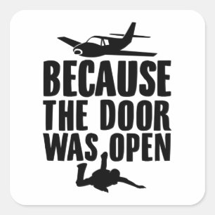 Adesivo Quadrado Skydive Presentes de paraquedistas para paraquedi