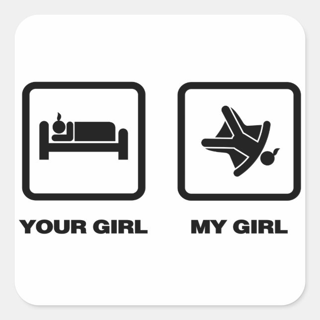 Adesivo Quadrado Skydiving (Frente)