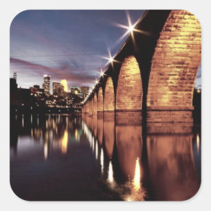 Adesivo Quadrado Skyline de Stonearch