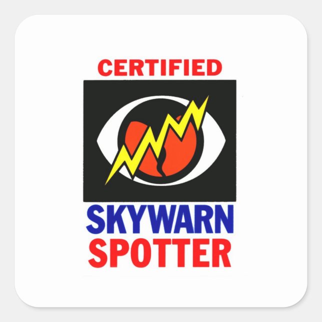 Adesivo Quadrado SkyWarn (Frente)