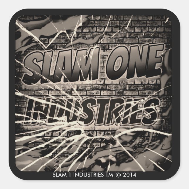 ADESIVO QUADRADO SLAM ONE INDUSTRKERS (Frente)