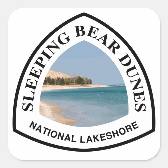 Adesivo Quadrado Slear Bear Dunes National Lakeshore (Frente)