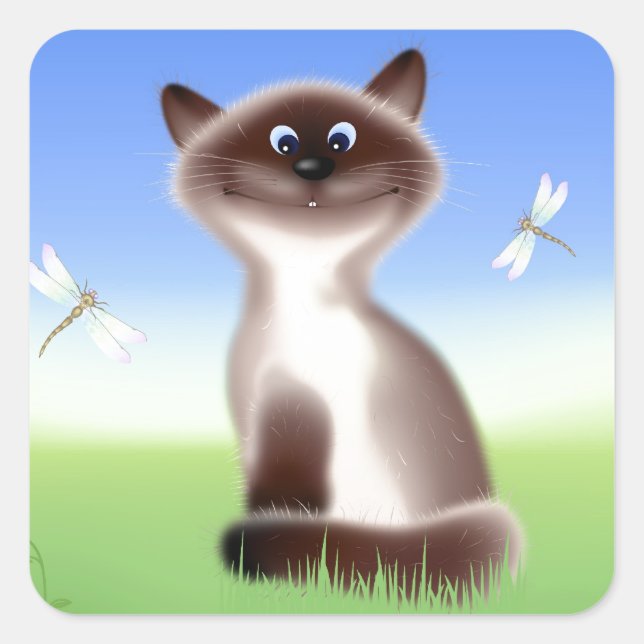 Adesivo Quadrado Sly Cat (Frente)