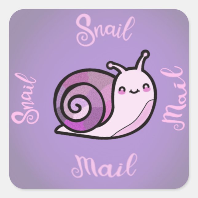 Adesivo Quadrado Small business ‘Snail mail’ sticker set (Frente)