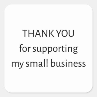 Adesivo Quadrado Small Business Thank You Sticker | Packaging Label