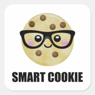 Adesivo Quadrado Smart Cookie Funny