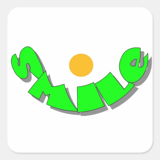 Adesivo Quadrado Smile (Frente)