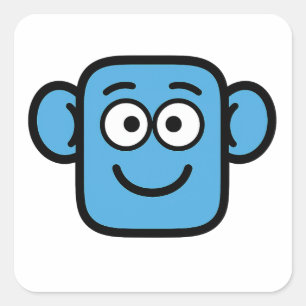 Adesivo Quadrado Smilo Happy Face Sticker