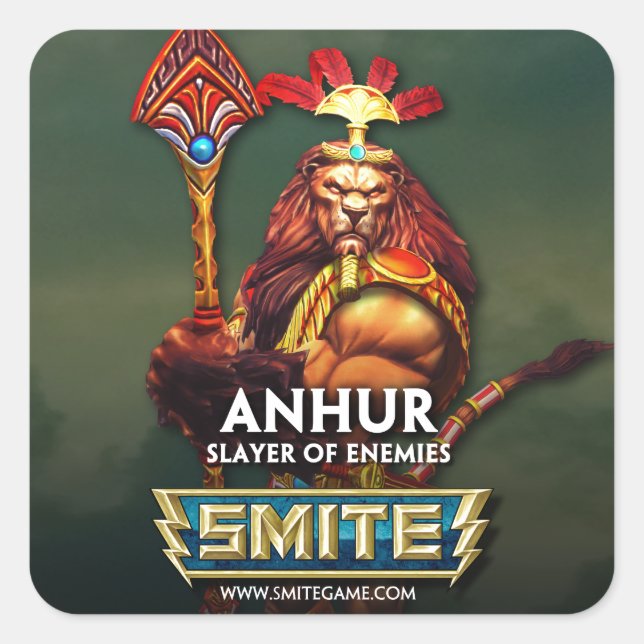 Adesivo Quadrado SMITE: Anhur, Caçadora de Inimigos (Frente)