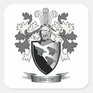 Adesivo Quadrado Smith Family Crest Casaco de Armas