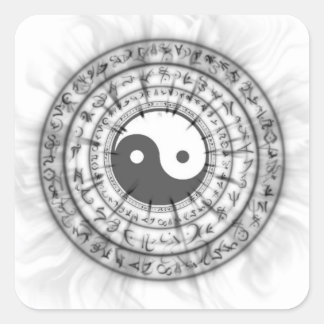Adesivo Quadrado Smokey Ying Yang Sticker