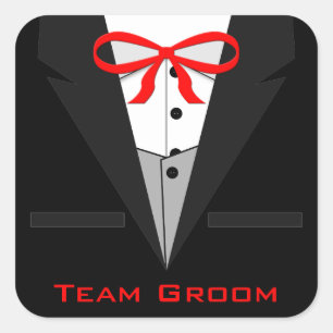 Adesivo Quadrado Smoking preto antiquado