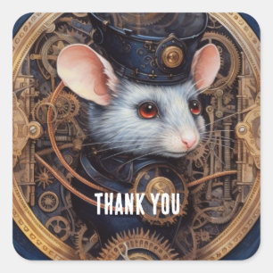 Adesivo Quadrado Snickerfur steampunk