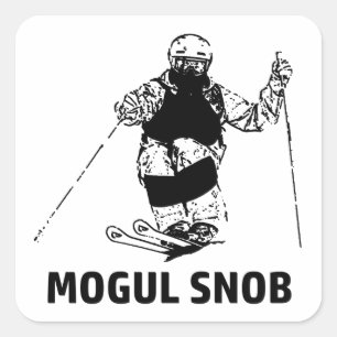 Adesivo Quadrado Snob de Esqui Mogul