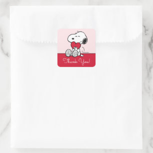 Adesivo Quadrado Snoopy Little Sweetheart Baby Shower Quadrado St