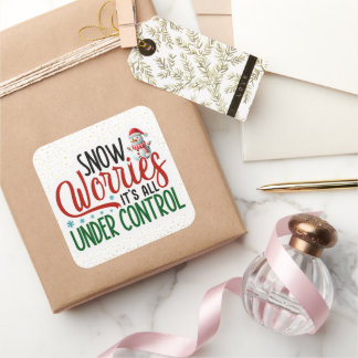 Adesivo Quadrado Snow Worries It's all under Control Sticker Set
