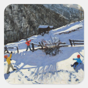 Adesivo Quadrado Snowballers Zermatt