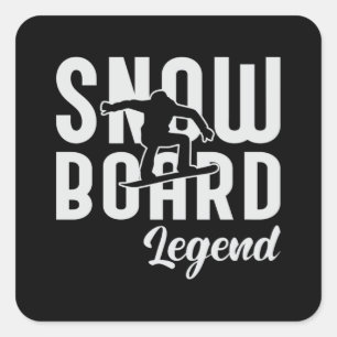 Adesivo Quadrado Snowboard Snowboard Snowboarder Snow Gift Engraça