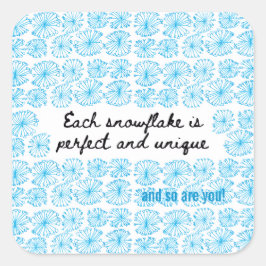 Adesivo Quadrado Snowflake Sticker