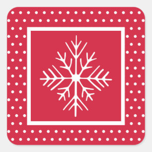 Adesivo Quadrado Snowflake Stickers