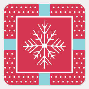 Adesivo Quadrado Snowflake Stickers