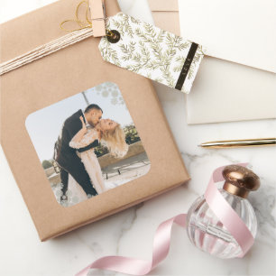 Adesivo Quadrado Snowflakes Adorava Joy Kisses Foto Casamento