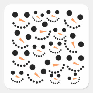 Adesivo Quadrado Snowman