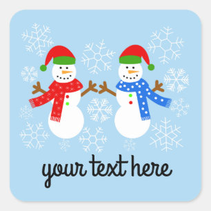 Adesivo Quadrado Snowman 3-3 Stickers