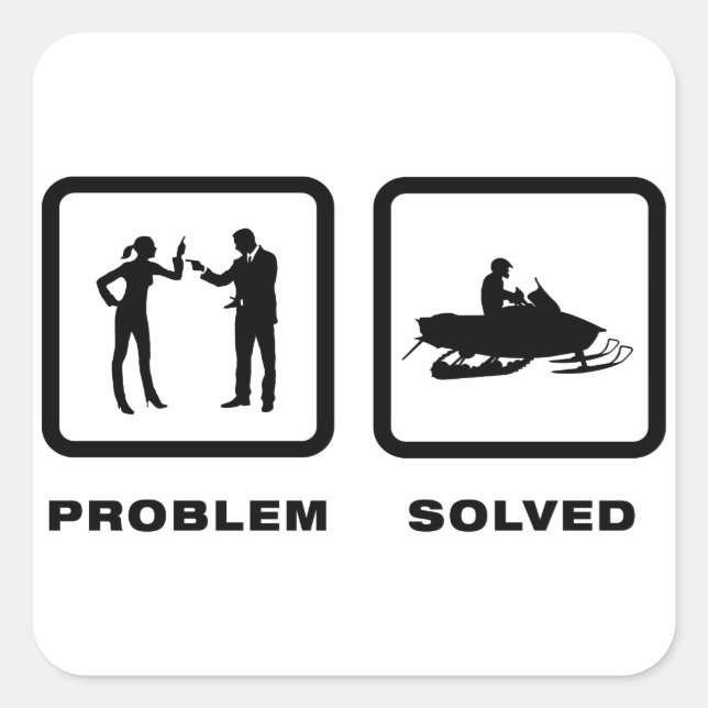 Adesivo Quadrado Snowmobile Lover (Frente)