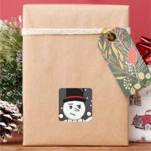 Adesivo Quadrado Snowy Drawn Hank Sticker!