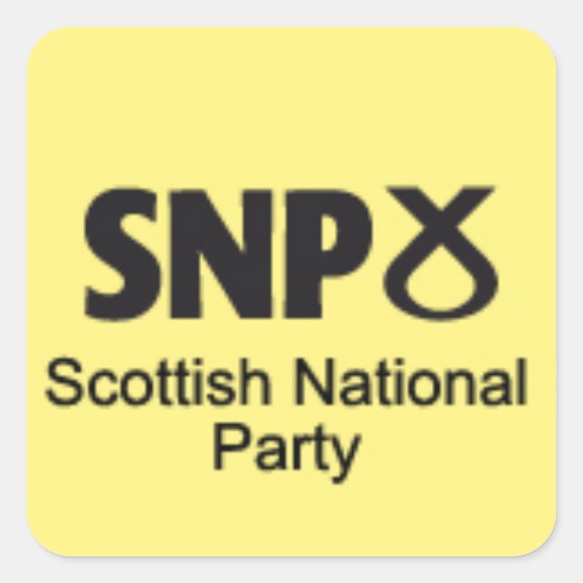 Adesivo Quadrado SNP Scottish National Party (Frente)