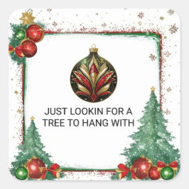 Adesivo Quadrado Só Procurando Uma Árvore Com A Qual Prenhar