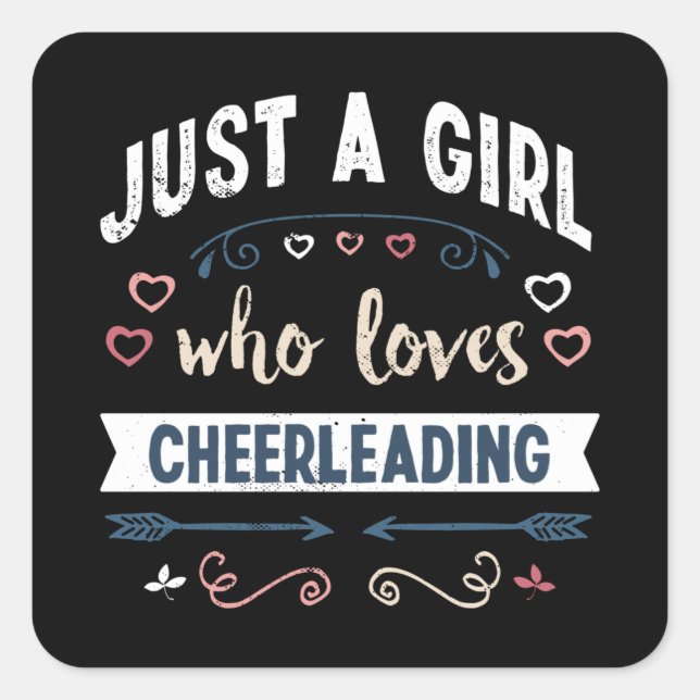 Adesivo Quadrado Só uma garota que ama presentes engraçados (Frente)