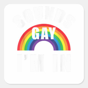Adesivo Quadrado Soa Gay Na Camisa Engraçada Gay LGBT Bise Lésbica